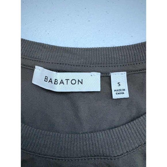 Babaton Womens Top Size S Olive Green 3/4 Sleeve Casual Blouse Tunic - Picture 4 of 6